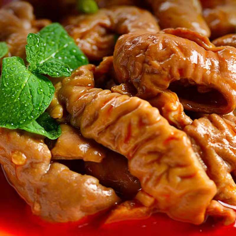 小愚娘江油肥肠即食四川特产新鲜红烧麻辣猪大肠熟食红油卤味零食