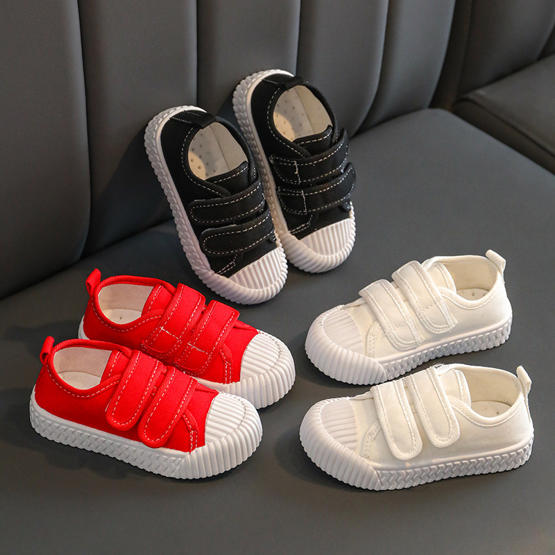 布鞋儿童球鞋白色学生室内幼儿园男女女童白布鞋帆布鞋