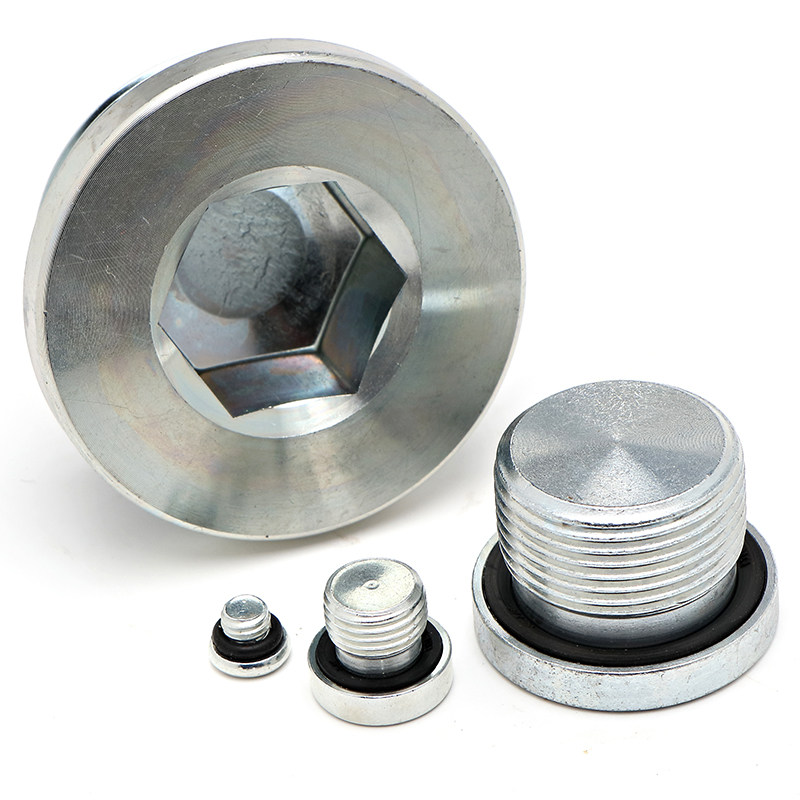 内六角堵头镀锌碳钢ed密封螺纹堵头公制螺塞英制油堵防爆液压堵头