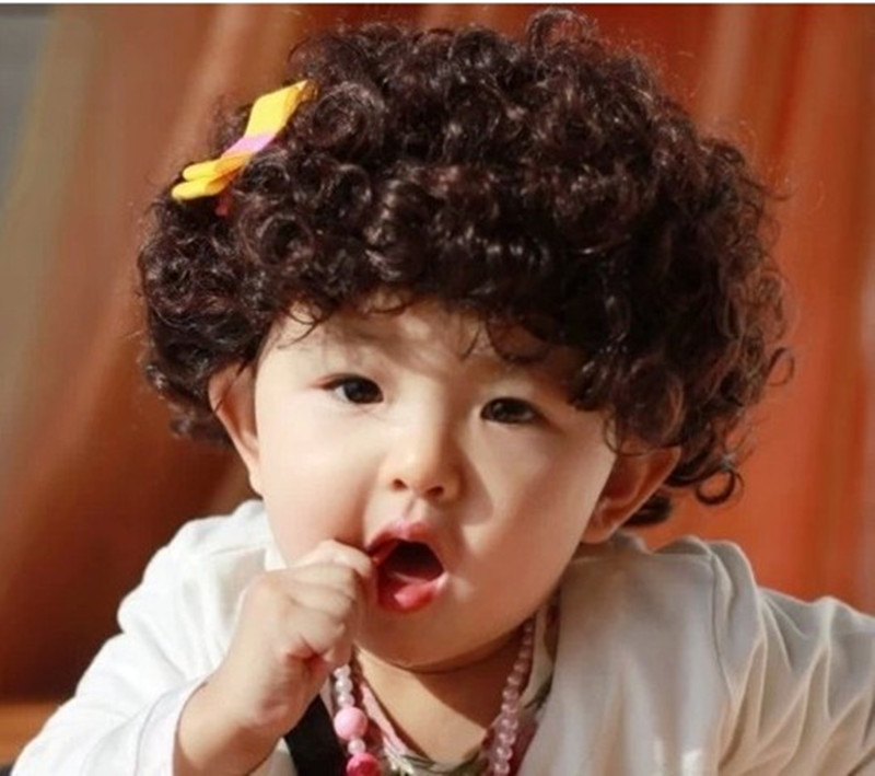 假发宝宝拍照发包儿童摄影爆炸头影楼可爱短卷日常整顶假发