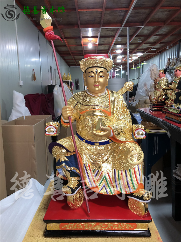 木雕神像华光大帝显灵官马天君马灵官元帅香樟木雕