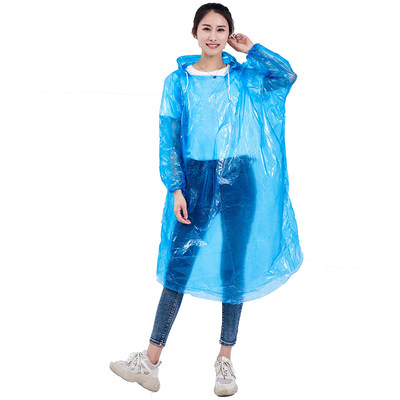 加厚一次性雨衣成人便携旅游徒步长款透明雨披防水防雨服儿童上学