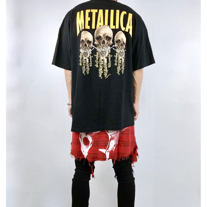 metallica骷髅vintagejerrylorenzo频繁驾驭t恤
