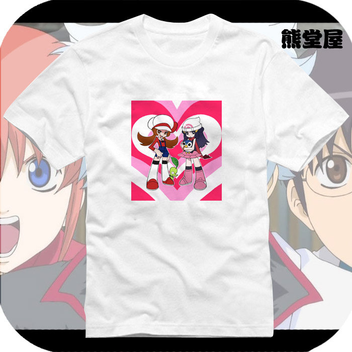 口袋妖怪吊带天使小遥圆企鹅金银珍珠钻石衣服动漫t恤