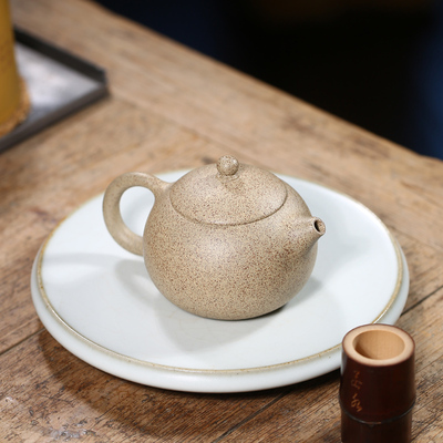 香茗宜兴紫砂壶名家手工王德明德明紫砂白麻子麻子段泥西施170cc茶壶