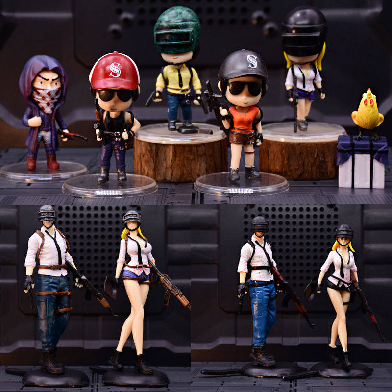 吃鸡手办绝地求生战场和平精英模型人偶蛋糕摆件