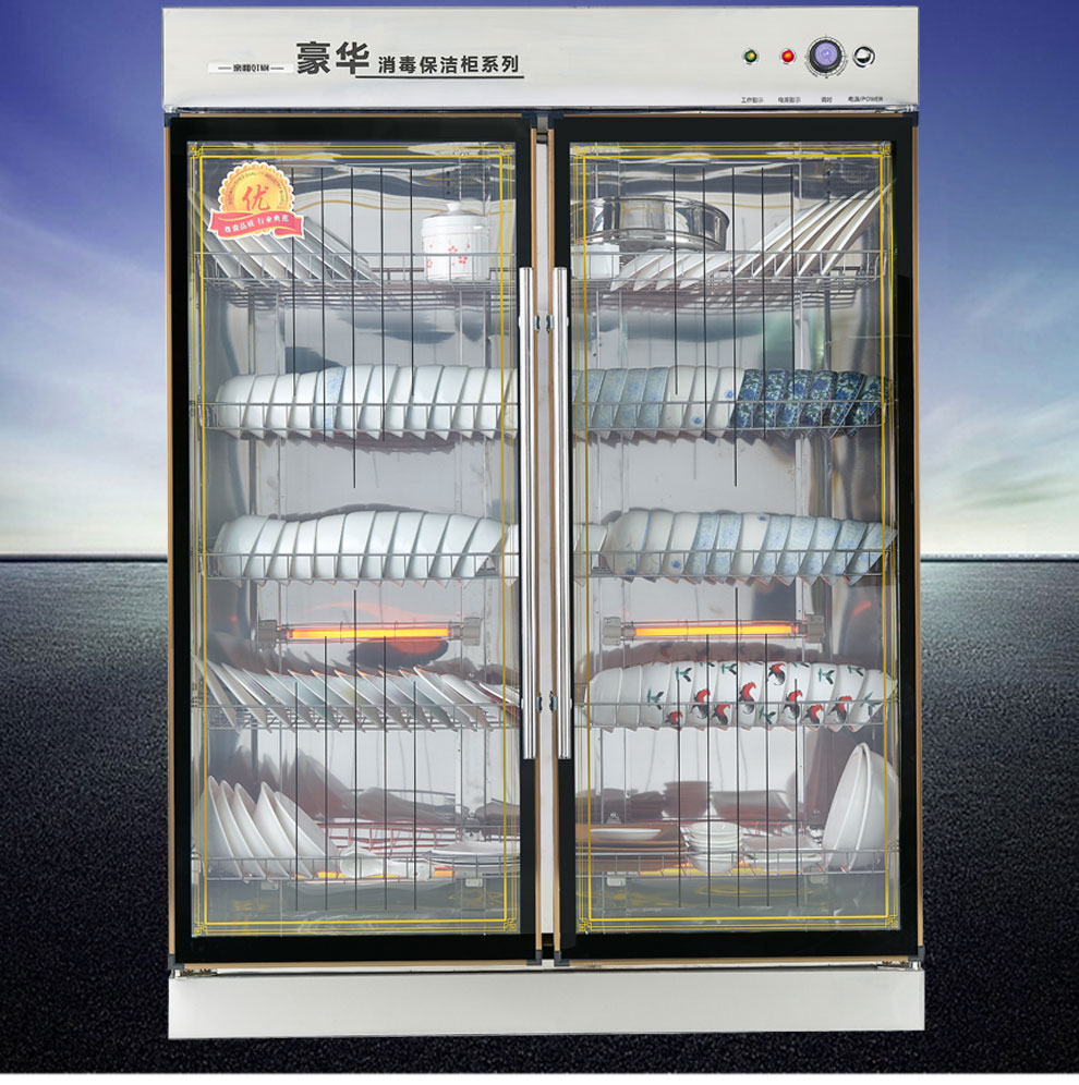 qinh亲和商用消毒柜双门餐具多功能消毒碗柜餐厅消毒柜