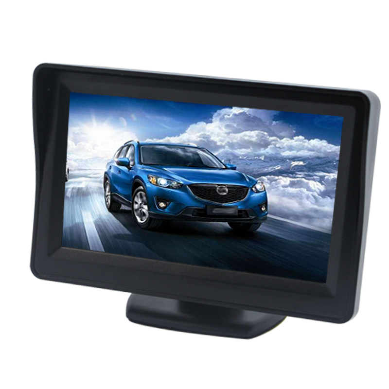 汽车4.3寸车载显示器仪表台式显示器倒车后视显示屏高清超薄迷你