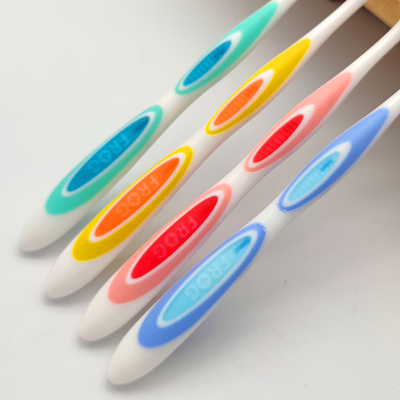 6支青蛙185b进口螺旋刷毛洁净中毛牙刷