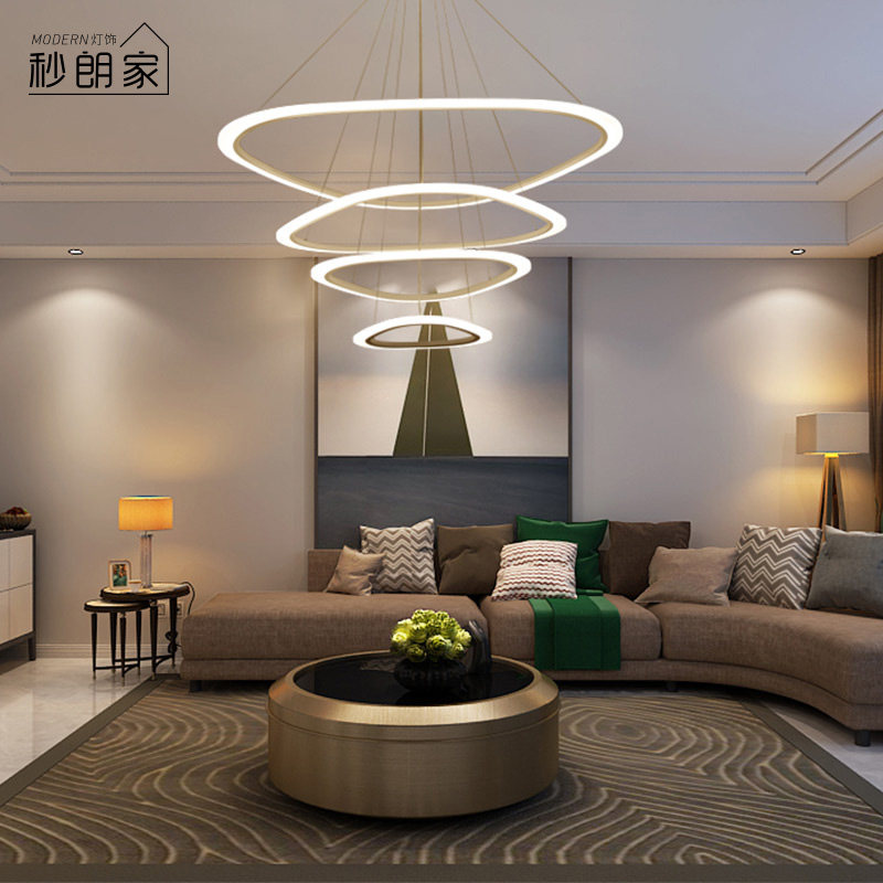 吊灯简约现代客厅大气家用卧室酒店大厅创意个性别墅餐厅楼梯灯具