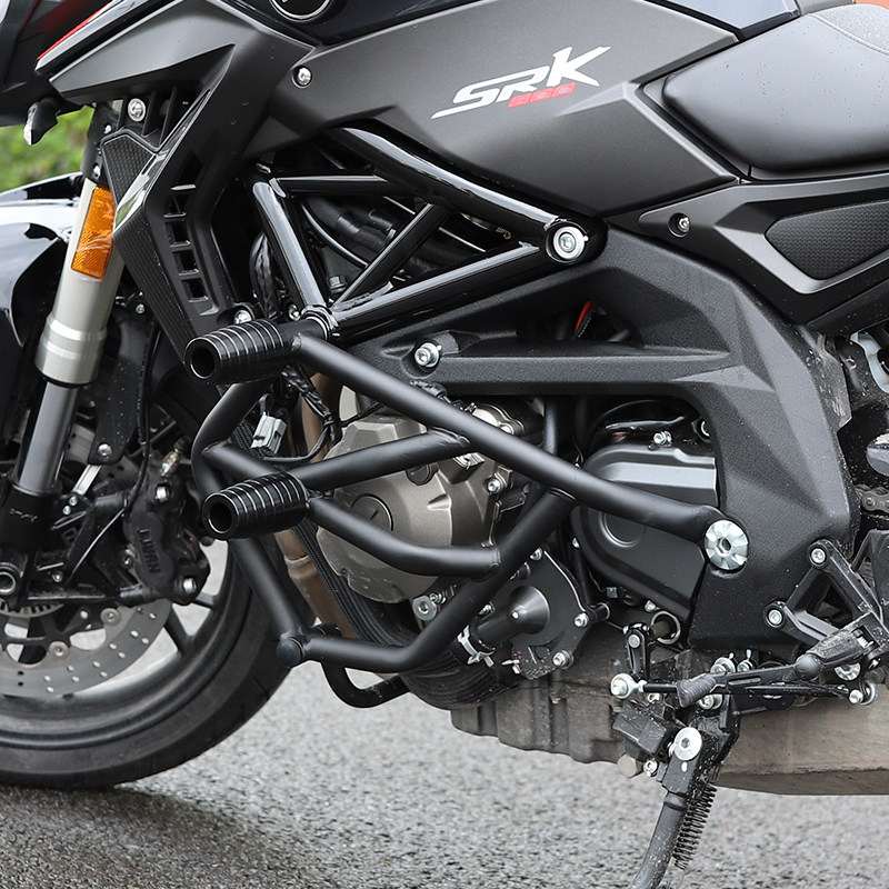 适用于钱江保险杠摩托车srk600前护改装防摔棒特特技摩托车保险杠