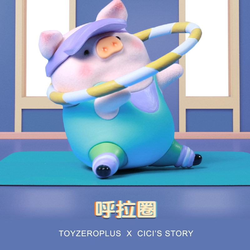 潮玩手办罐头lulu运动系列现货猪盲盒潮玩盲盒