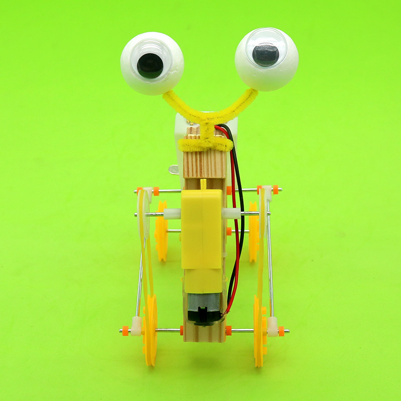 diy科技小制作电动伸缩机器人steam创客教育儿童手工拼装模型