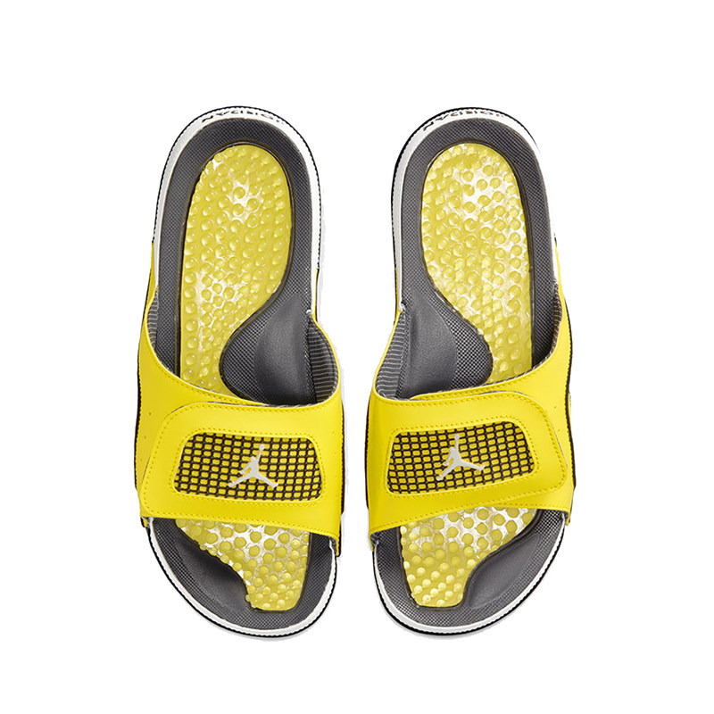 早晨跑airjordanhydro4aj4黑黄电母运动拖鞋dn4238701