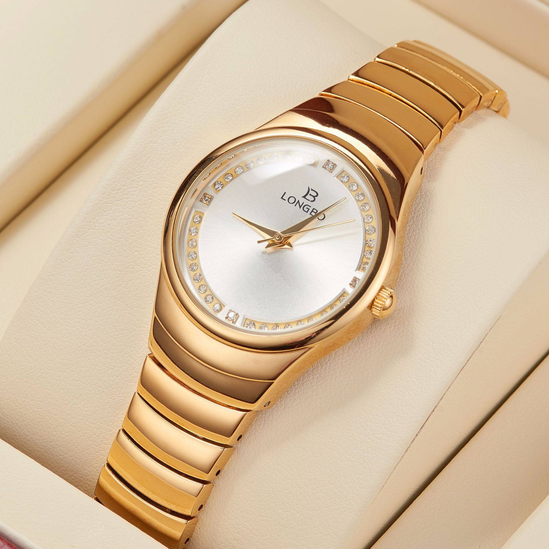 网红潮流手表简约时尚时装防水女士石英表longbo瑞士腕表