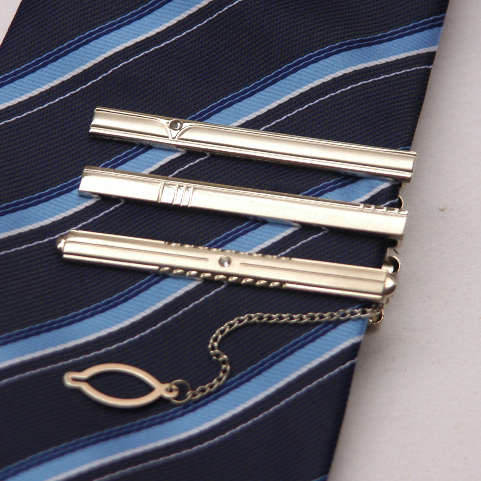 领带夹新款男士正装商务结婚配件银色时尚领带夹