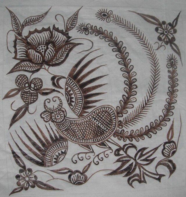 图案蜡染丹寨苗族锦鸡鸟图腾麻雀花鸟定制苗族蜡染