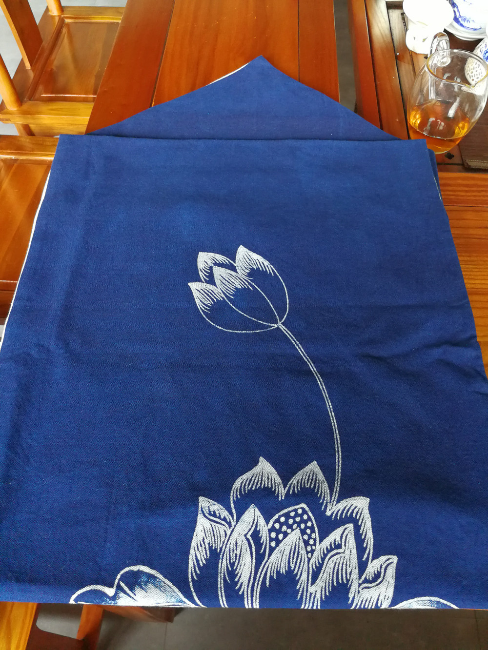 贵州丹寨蜡染茶旗桌旗茶定制文创文艺中国国风苗族蜡染