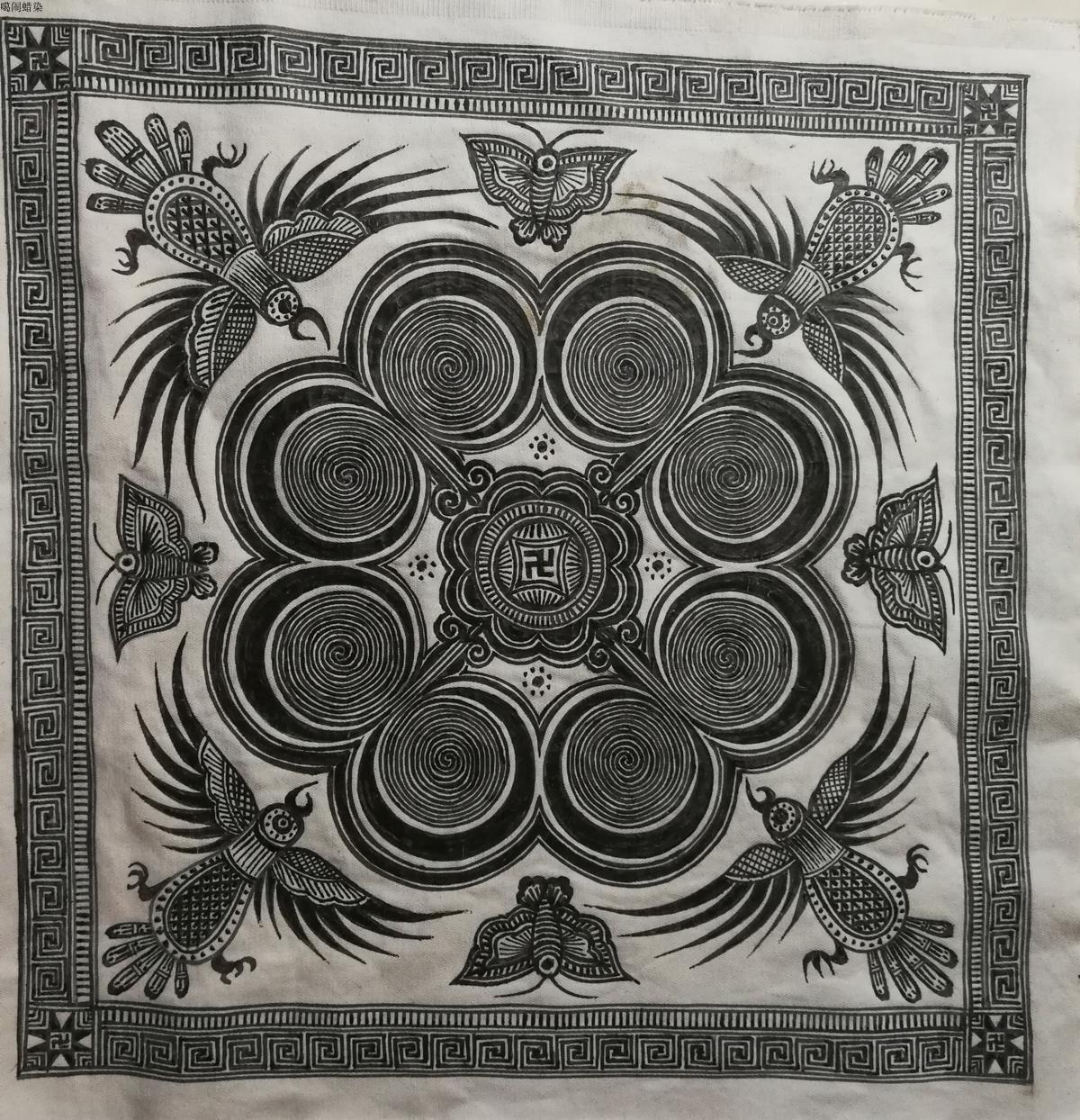 设计贵州丹寨蜡染定制漩涡涡妥蜡画苗族苗寨苗族蜡染
