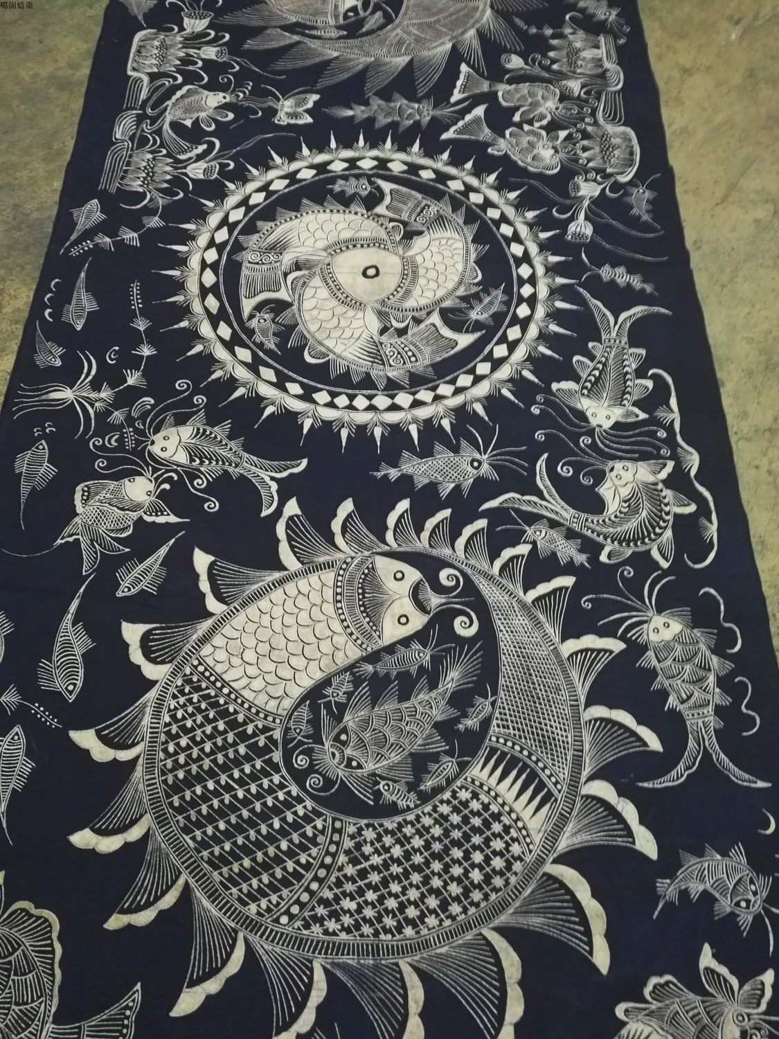 贵州丹寨蜡染定制桌旗桌布茶旗壁挂酒店装修装饰苗族蜡染