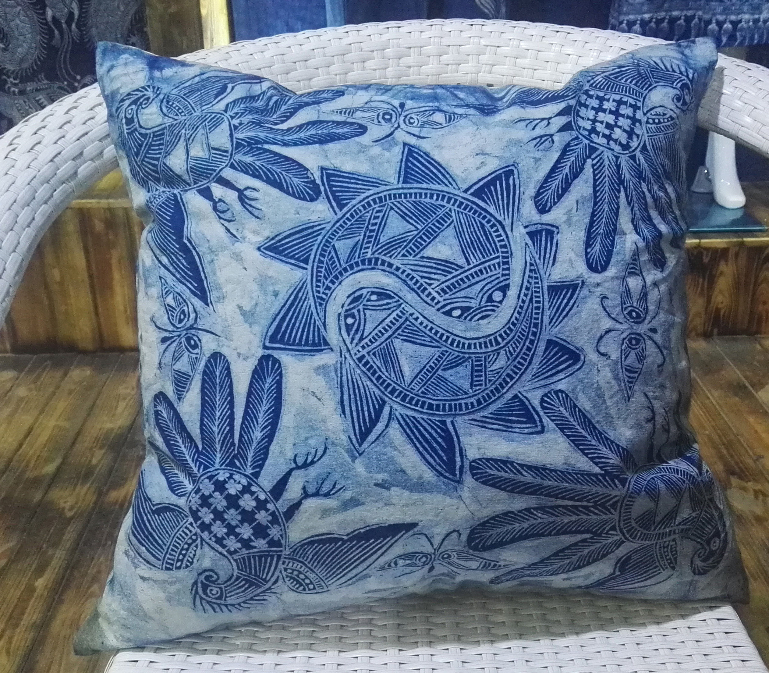 蜡染丹寨抱枕靠垫套排倒莫基加非遗苗族东方染定靠垫