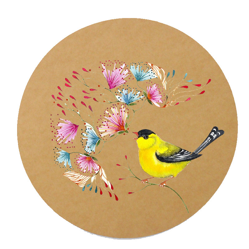 卡纸圆形牛皮白色黑色色彩彩铅油画国画卡纸