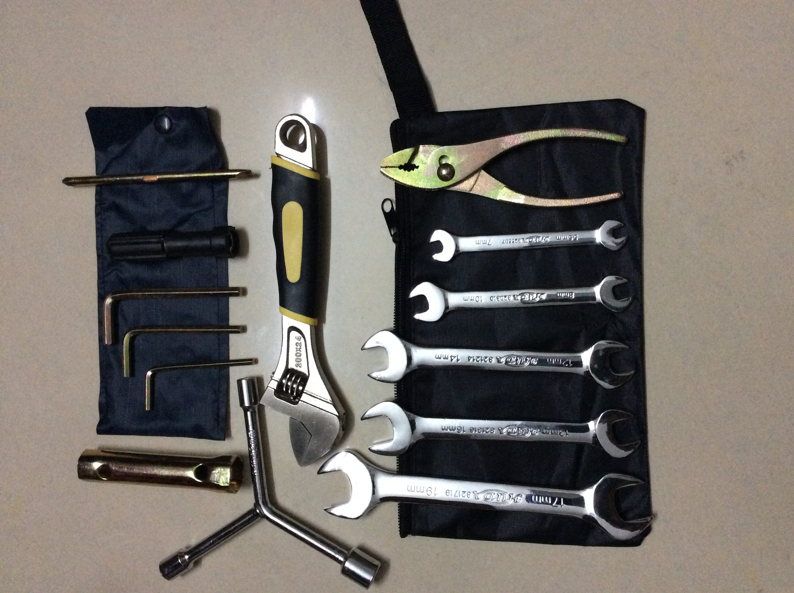 扳手电动摩托随车工具开口活动套筒维修维修工组合套装