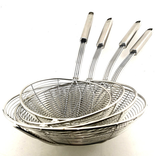 旺利来不锈钢笊篱加深线漏家用漏勺加固手柄捞勺油炸捞篱厨房用品