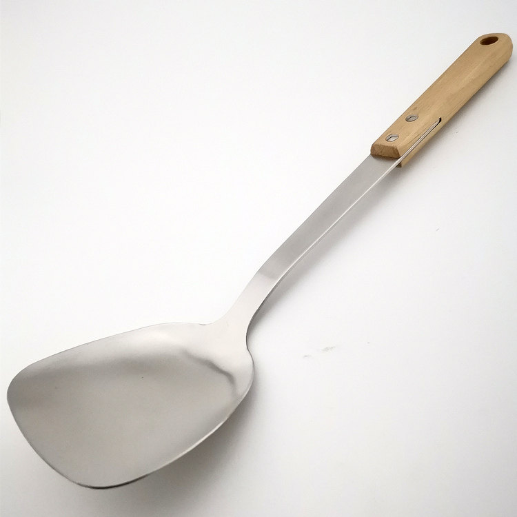 旺利来锅铲不锈钢炒菜铲子家用饭铲木柄隔热烹饪锅铲