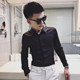 LES small size men's shorty long-sleeved shirt men's size XS size solid color business shirt dress shirt slim fit LES small size men's shorty long-sleeved shirt men's size XS size solid color business shirt dress shirt slim fit