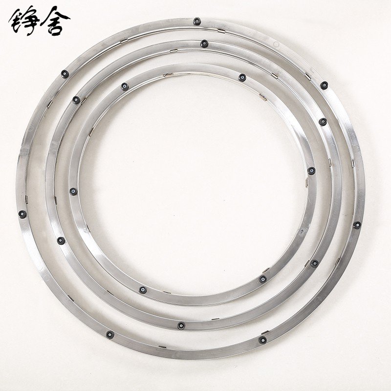 圆桌家用酒店饭店大圆餐桌火锅不锈钢钢圈轨道转盘