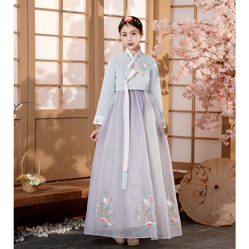 韩服朝鲜服族服装 女少数民族大长今舞蹈演出服延吉婚礼朝鲜风裙子