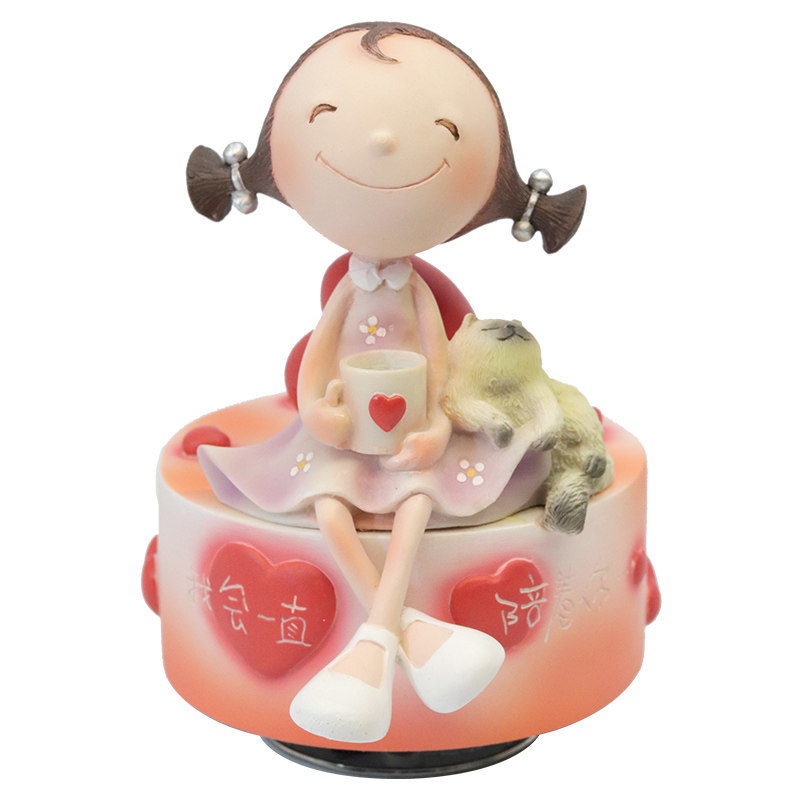 品牌卡通少女心音音乐盒儿童旋转八音盒女生生日音乐盒