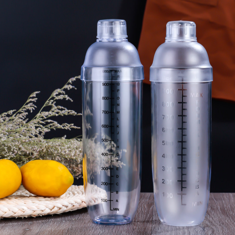 雪克杯手摇摇摇杯带刻度调酒酒器套装奶茶茶店调酒器