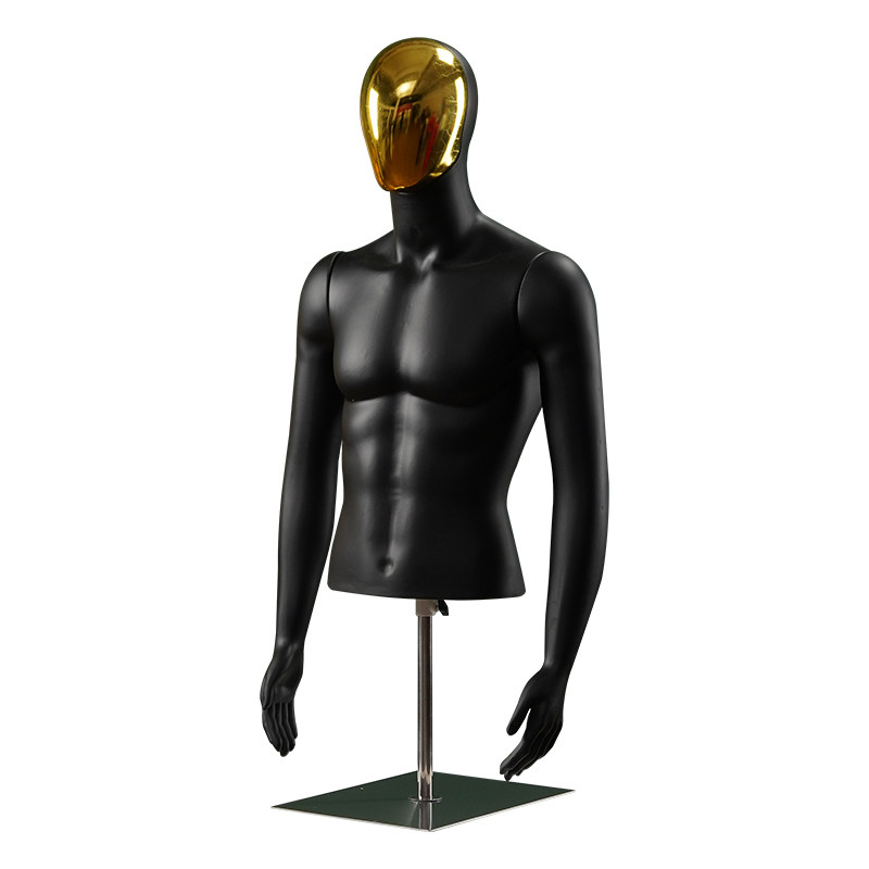 男模模特半身人台假人男装内衣人体衣架电镀服装模特