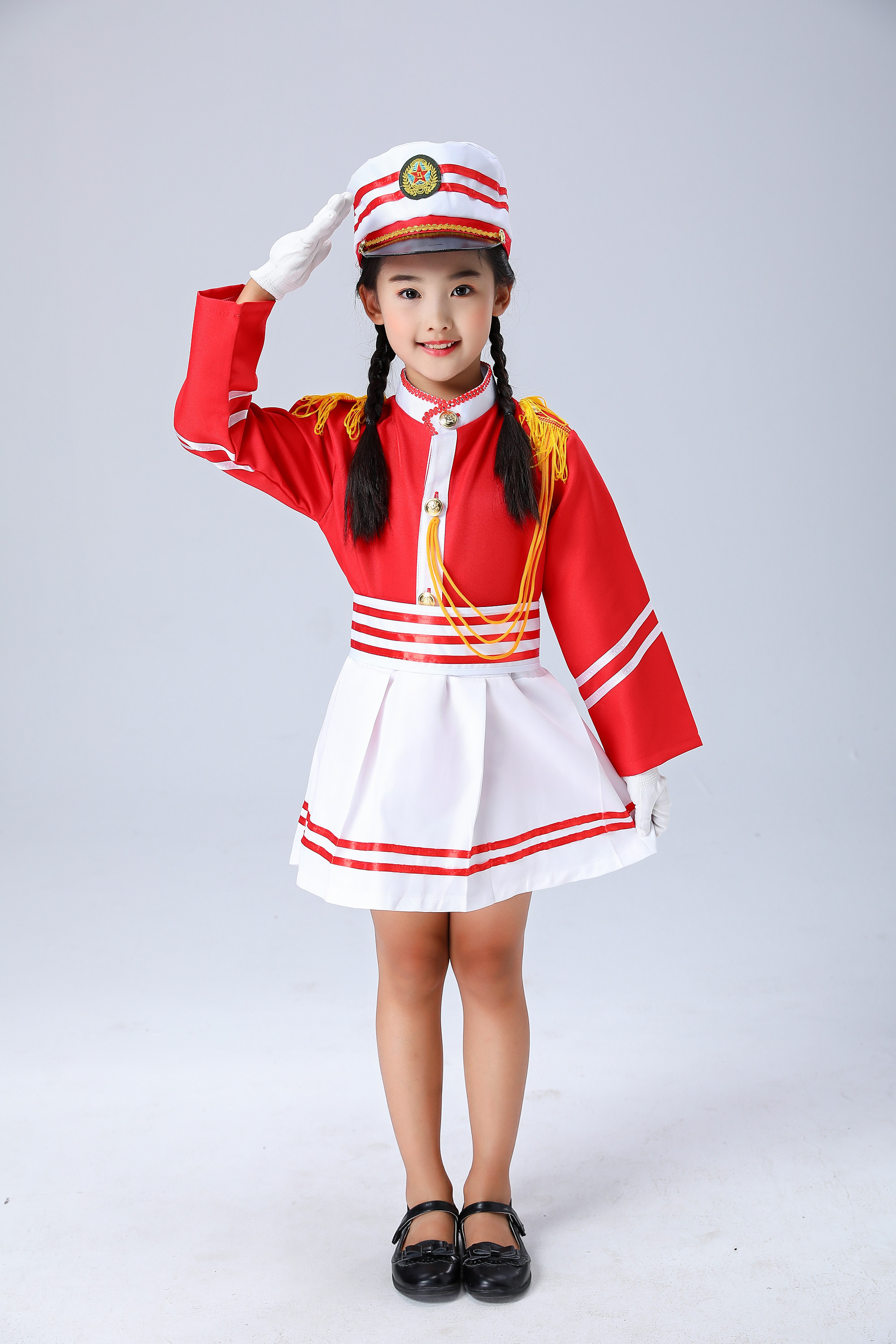 鼓号旗手新款儿童队服服装仪仗队升旗护旗中小学生儿童演出服