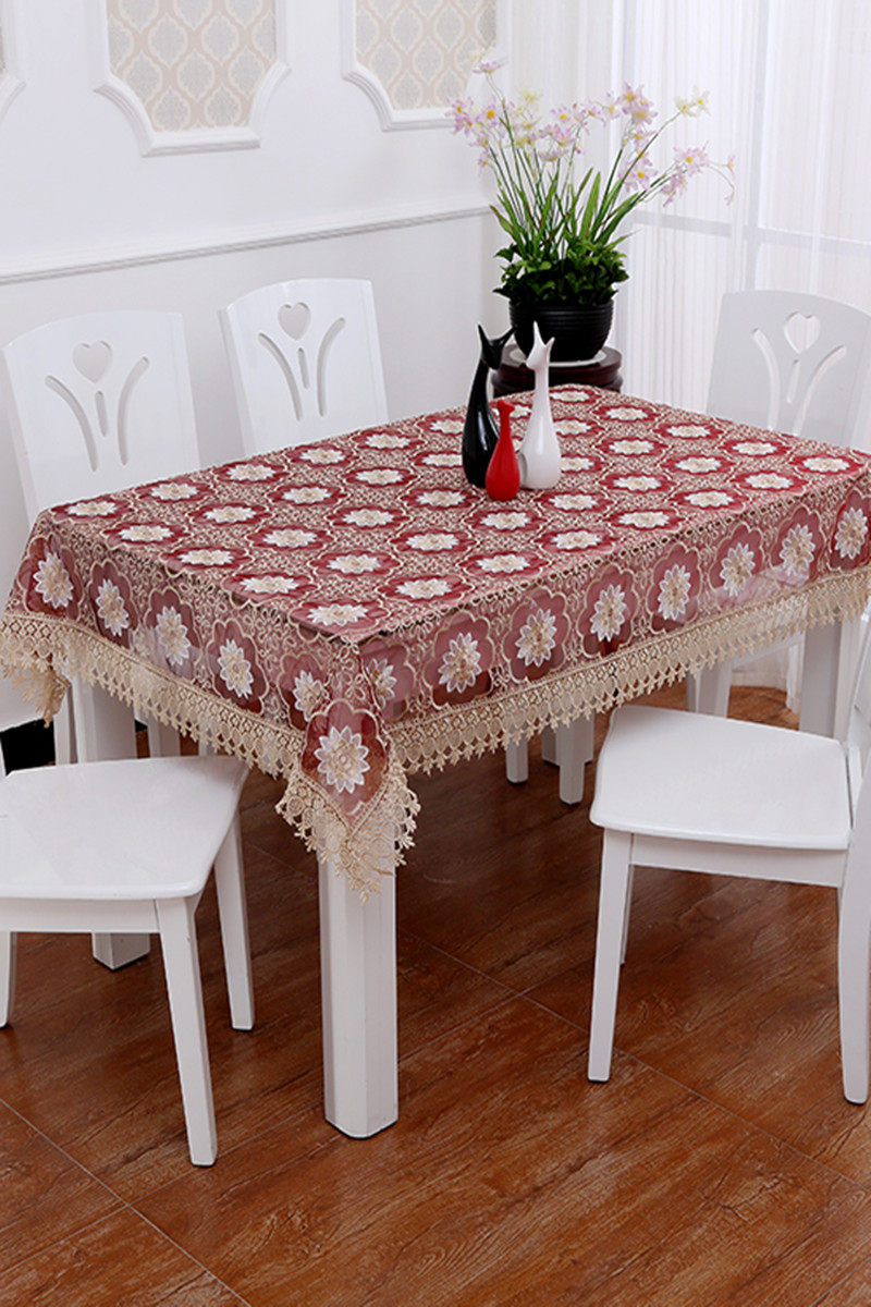 餐桌桌布包邮欧式布艺蕾丝蕾丝花花边长方形酒店桌布