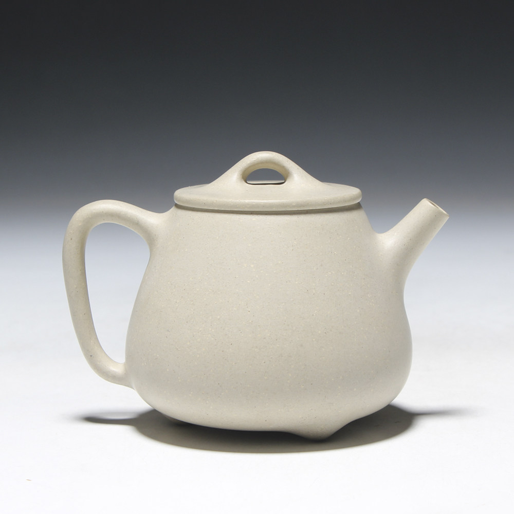 宜兴宜兴紫砂紫砂壶原矿象牙白段泥高石瓢传统手工小品茶壶