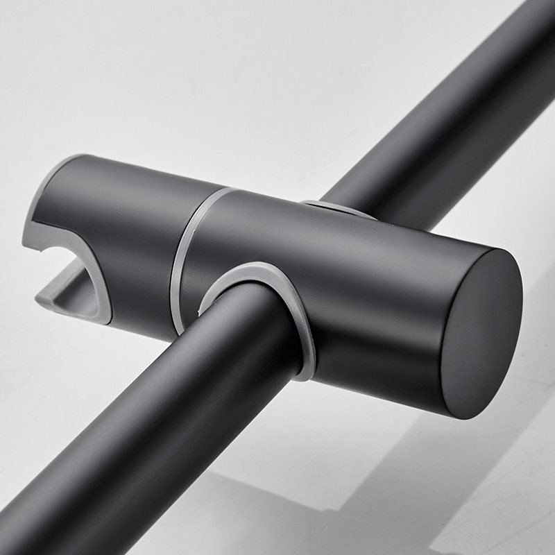 黑色打孔升降浴室淋雨喷头花洒支架底座调节花洒配件