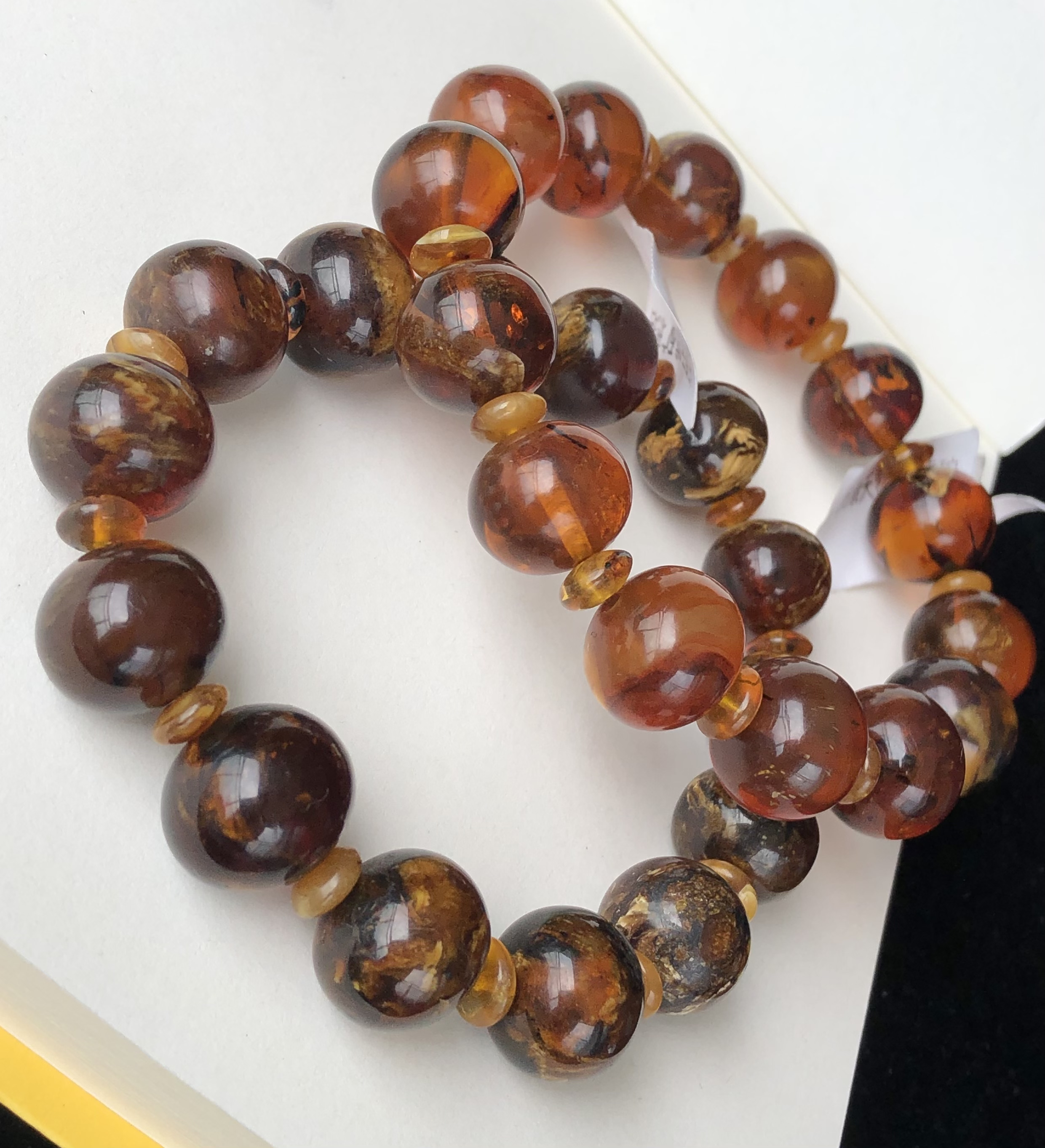 天然保真抚顺琥珀花珀手串13mm男女通用原矿欢迎手饰