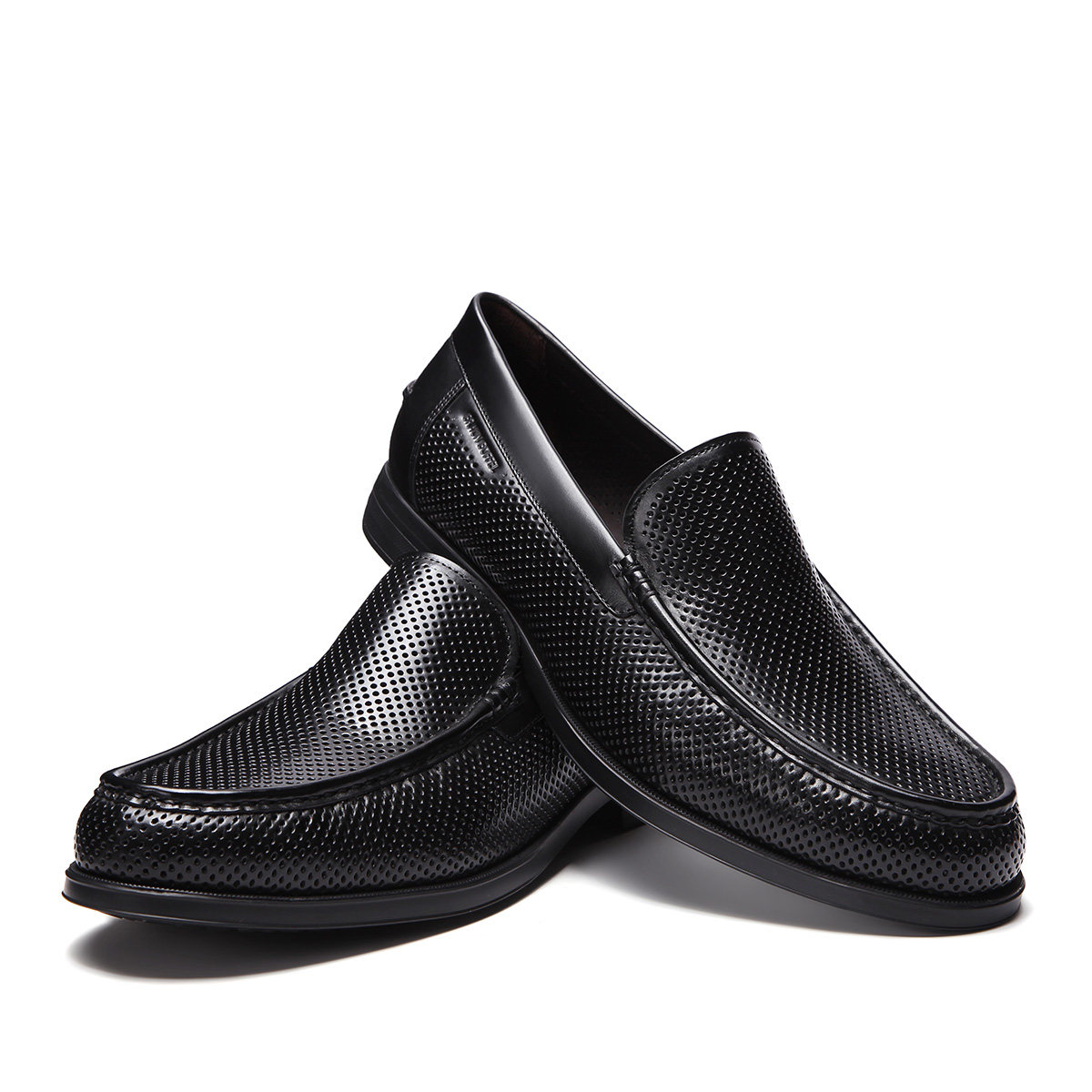 braunbuffel布兰施皮鞋新款牛皮透气镂空冲孔男皮休闲皮鞋