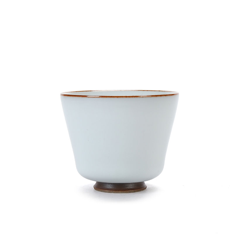 康乐品东方窑汝小茶杯主人杯开片可养陶瓷功夫功夫茶茶杯茶杯