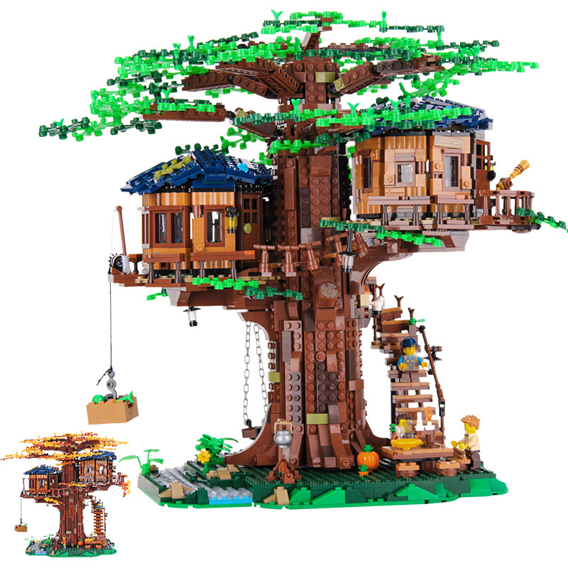 乐高树屋moc积木女孩子系列成年高难度男生拼装塑料积木