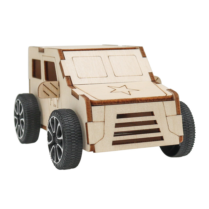 拉线飞车儿童玩具小学生diy手工科技制作弹簧物理模型制作工具