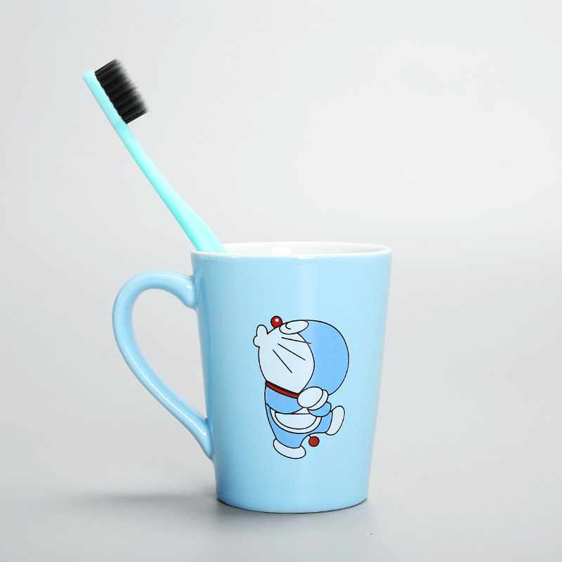 牙杯陶瓷创意儿童洗漱卡通绿色幼儿园学生漱口洗漱杯