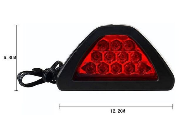 Automobile and motorcycle accessories Triangle brake light flashing light 12LED brake light General reversing brake tail light Automobile and motorcycle accessories Triangle brake light flashing light 12LED brake light General reversing brake tail light