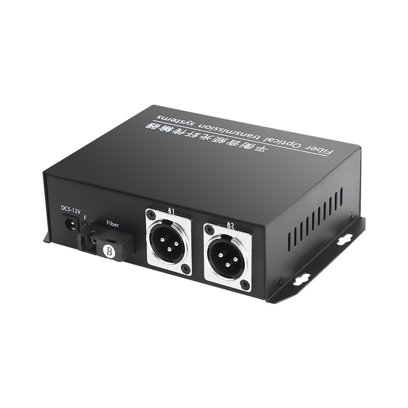 卡侬平衡音频汤湖2路单向光端机广播光纤收发器光端机
