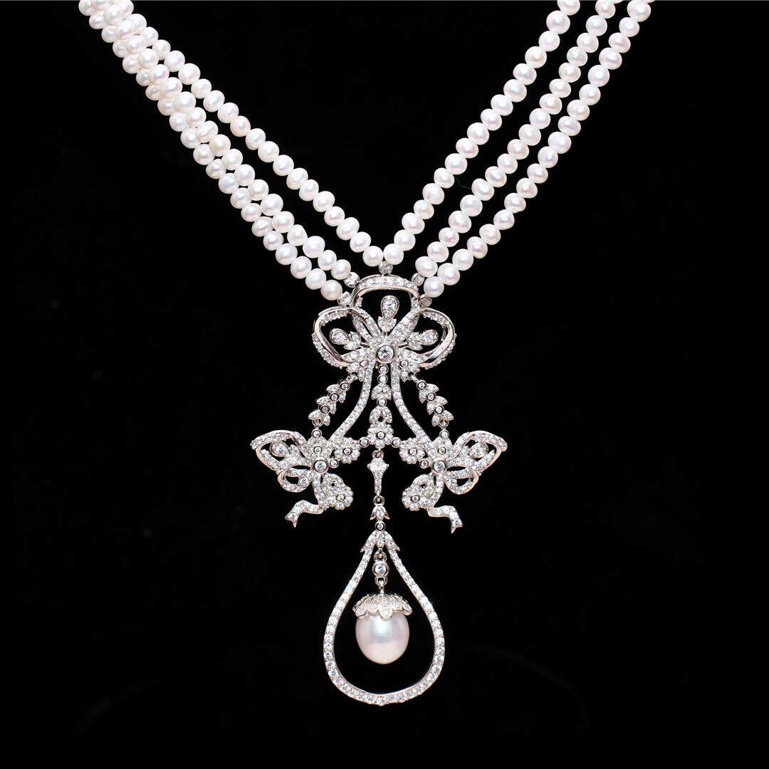 italks喻棠夜宴复古豪华晚宴天然珍珠项链礼服项链