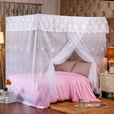 加密加厚宫廷老式蚊帐1.8m2米床双人家用不锈钢蚊帐