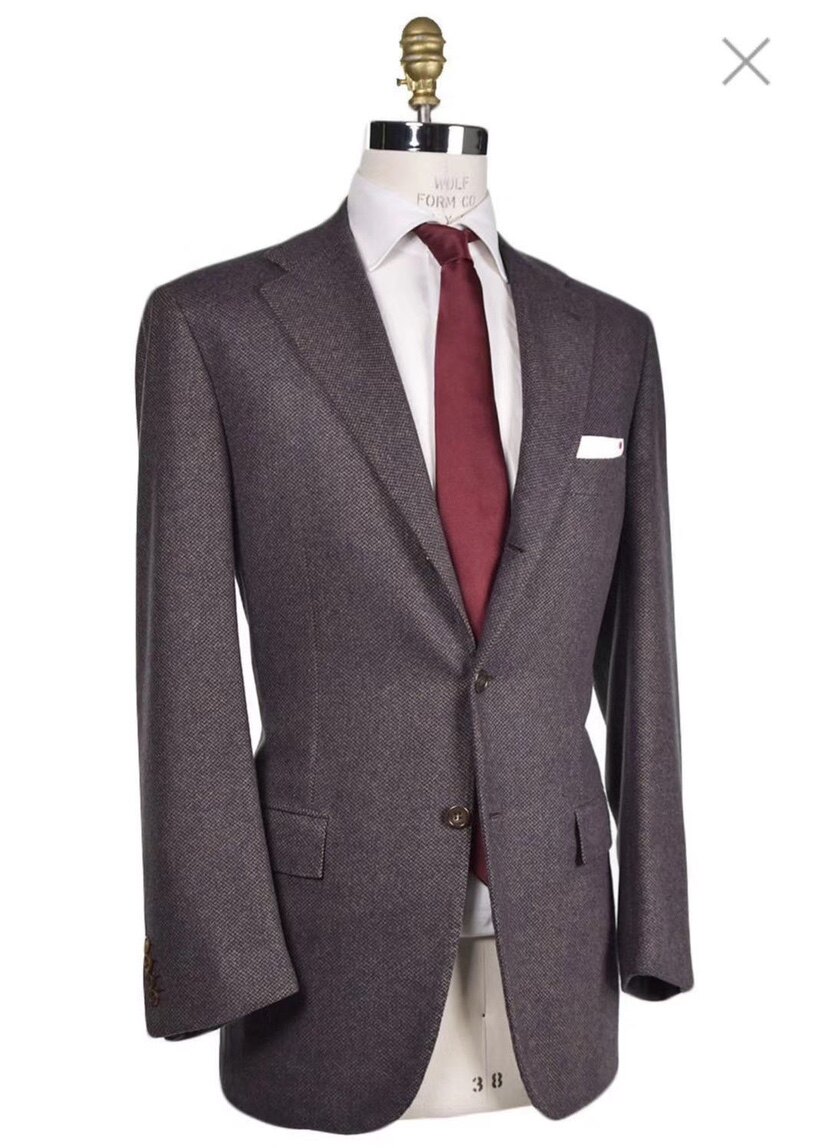 代购全新 kiton 奇顿 100% vicuna 纯骆马毛 男士 商务西装